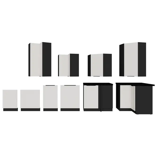 Konyhaszekrény Aria-Wh/Bl Anti Fingerprint 50zl 1f Bb