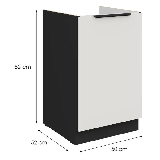 Konyhaszekrény Aria-Wh/Bl Anti Fingerprint 50zl 1f Bb
