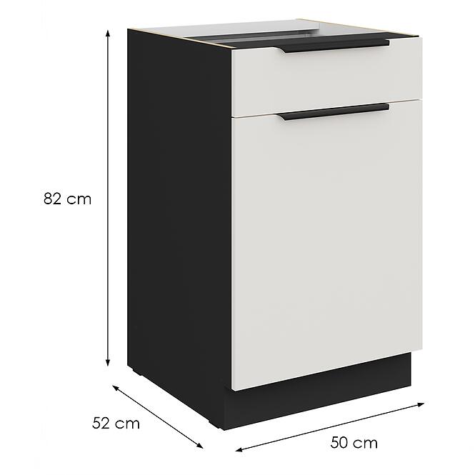 Konyhaszekrény Aria-Wh/Bl Anti Fingerprint 50d 1f 1s Bb