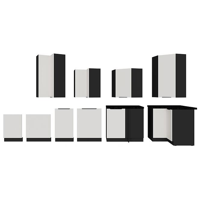 Konyhaszekrény Aria-Wh/Bl Anti Fingerprint 40d 1f Bb