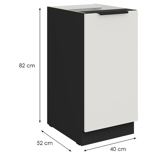Konyhaszekrény Aria-Wh/Bl Anti Fingerprint 40d 1f Bb,2