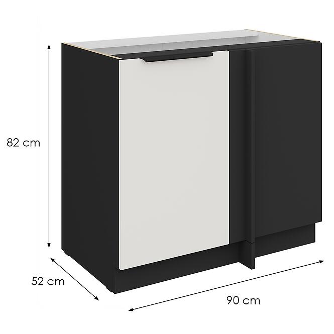 Konyhaszekrény Aria-Wh/Bl Anti Fingerprint 105 Nd 1f Bb,2