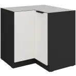 Konyhaszekrény Aria-Wh/Bl Anti Fingerprint 90x90 Dn 2f Bb