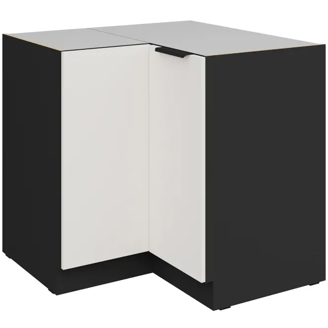 Konyhaszekrény Aria-Wh/Bl Anti Fingerprint 90x90 Dn 2f Bb