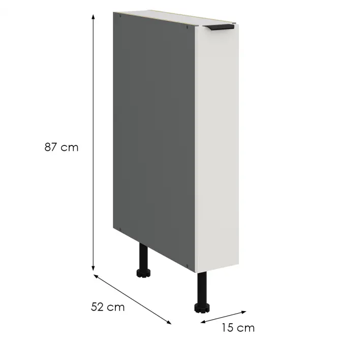 Konyhaszekrény Aria-Wh/Ant Anti Fingerprint 15d Cargo Bb,2