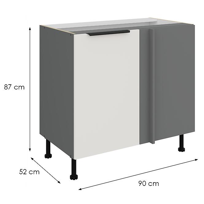 Konyhaszekrény Aria-Wh/Ant Anti Fingerprint 105 Nd 1f Bb,2
