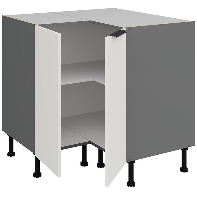 Konyhaszekrény Aria-Wh/Ant Anti Fingerprint 90x90 Dn 2f Bb,3