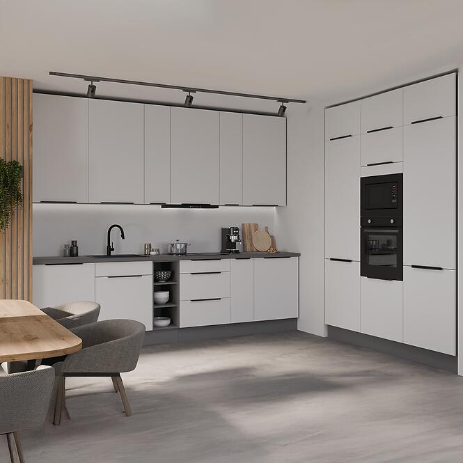 Konyhaszekrény Aria-Wh/Ant Anti Fingerprint 90x90 Dn 2f Bb,5