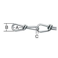 Horganyzott csomó lánc 1,6 mm