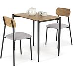 Étkező készlet Nando 1+2 54x84 természetes/fekete/szürke