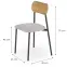 Étkező készlet Nando 1+2 54x84 természetes/fekete/szürke,7