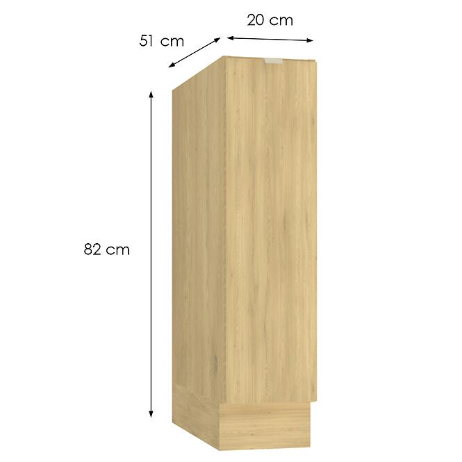 Konyhaszekrény Cosmo Sofia D20 Cargo + Kosz Bézs matt,2