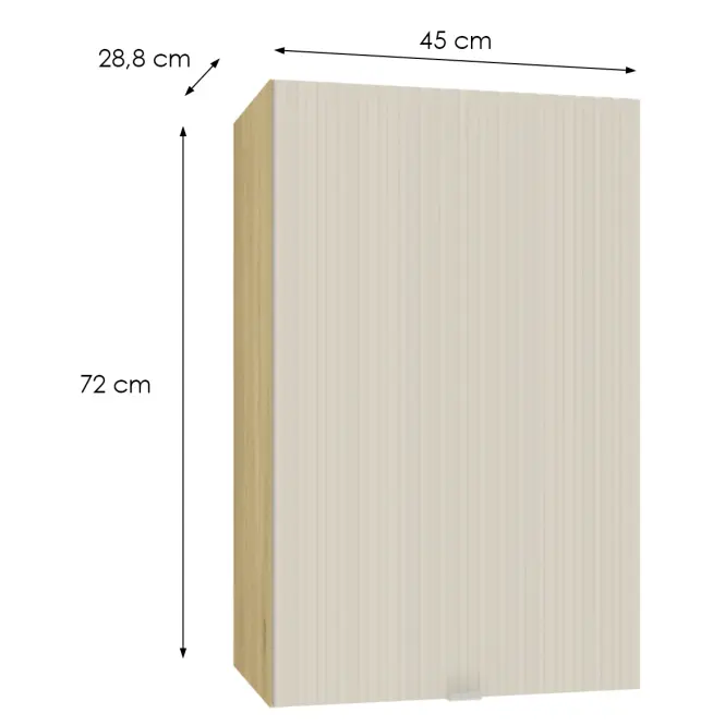 Konyhaszekrény Cosmo Sofia W45 P/L Bézs Mat,2