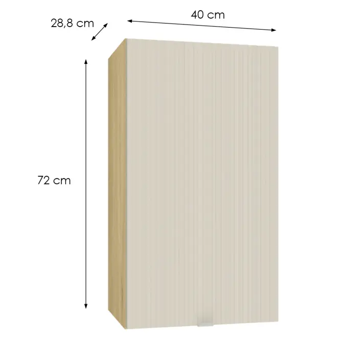 Konyhaszekrény Cosmo Sofia W40 P/L Bézs Mat