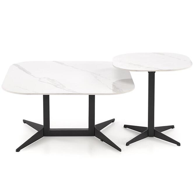 Dohányzóasztal Borna S fehér márvány/fekete