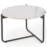 Dohányzóasztal Acuna fehér márvány/fekete