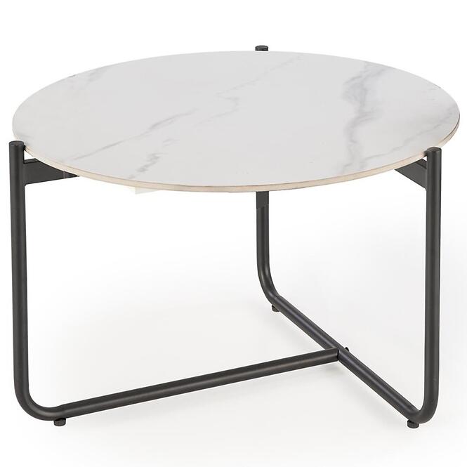 Dohányzóasztal Acuna fehér márvány/fekete