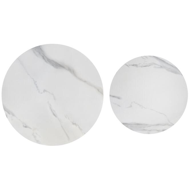 Dohányzóasztal Acuna fehér márvány/fekete