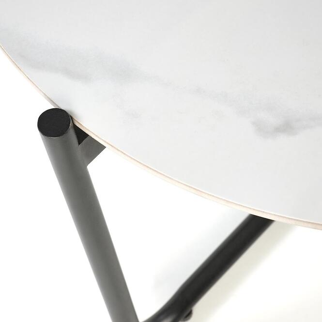 Dohányzóasztal Acuna S fehér márvány/fekete