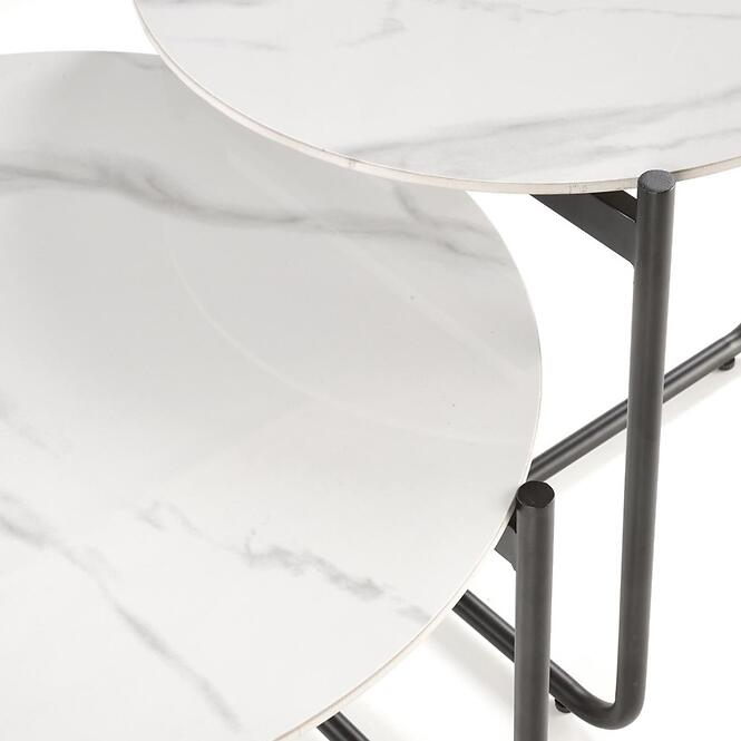 Dohányzóasztal Acuna S fehér márvány/fekete