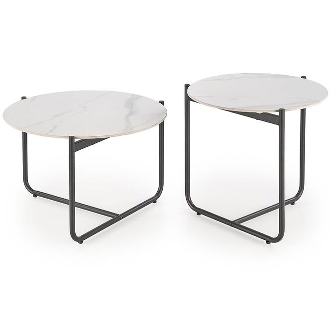 Dohányzóasztal Acuna S fehér márvány/fekete