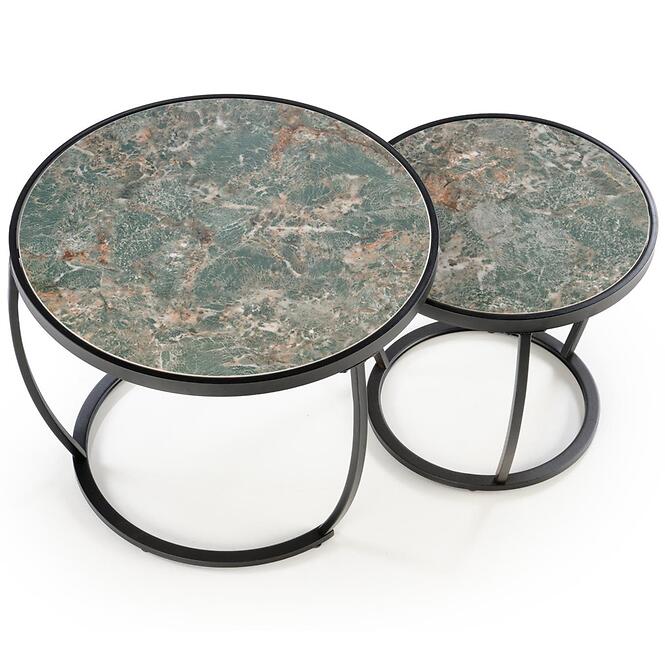 Dohányzóasztal Ines zielony márvány/fehér,4