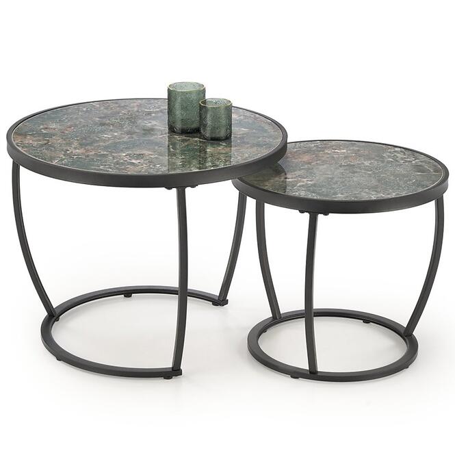 Dohányzóasztal Ines zielony márvány/fehér,5