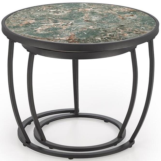 Dohányzóasztal Ines zielony márvány/fehér,6