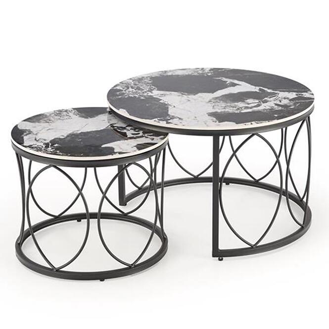 Dohányzóasztal Alexandra fekete márvány/fekete