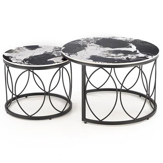 Dohányzóasztal Alexandra fekete márvány/fekete,3