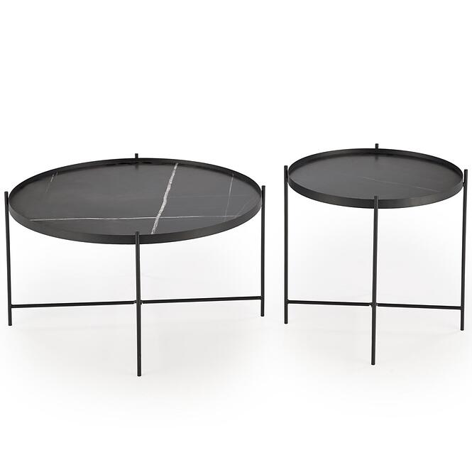 Dohányzóasztal Julieta fekete márvány/fekete