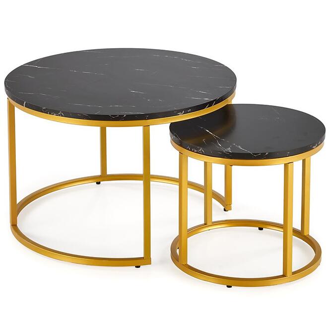 Dohányzóasztal Paola fekete márvány/arany