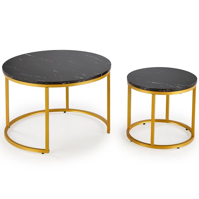 Dohányzóasztal Paola fekete márvány/arany