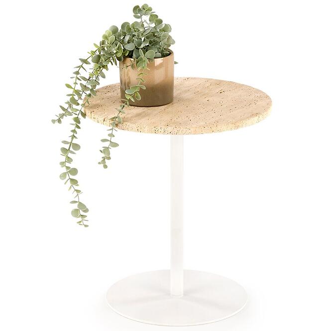 Dohányzóasztal Traverso travertin/fehér