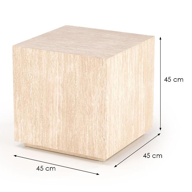 Dohányzóasztal Travertino S négyzet travertin,2