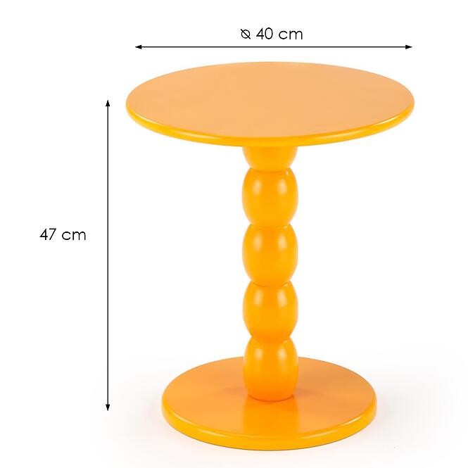 Dohányzóasztal Cirilla sárga,2