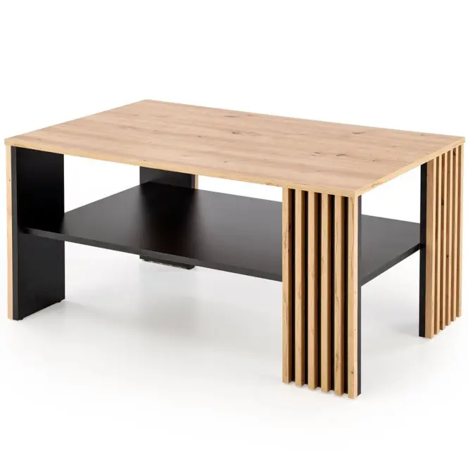 Dohányzóasztal Femina tölgy artisan/fekete