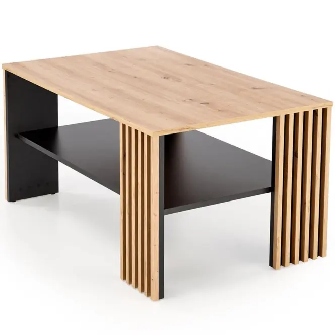 Dohányzóasztal Femina tölgy artisan/fekete