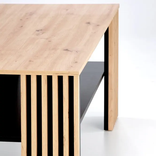 Dohányzóasztal Femina tölgy artisan/fekete