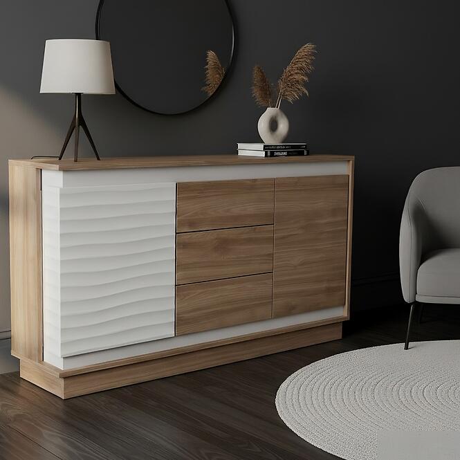 Komód K5 145 Világos Dió /Kasmír,4