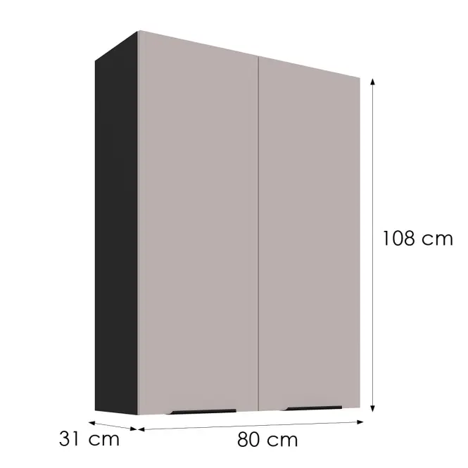 Konyhaszekrény Arona cashmere 80G-108 2F,3