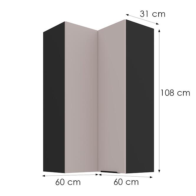 Konyhaszekrény Arona cashmere 60x60 GN-108 2F (90°),3
