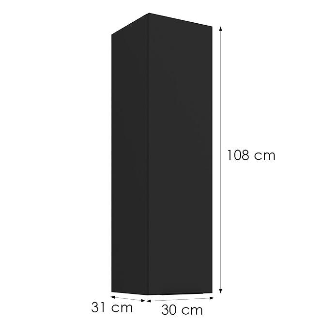 Konyhaszekrény Siena matt fekete 30G-108 1F,3