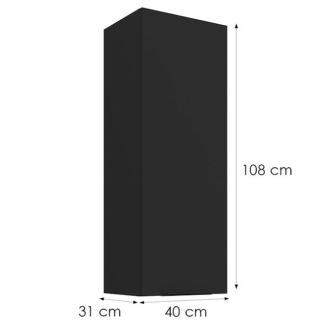 Konyhaszekrény Siena matt fekete 40G-108 1F,3