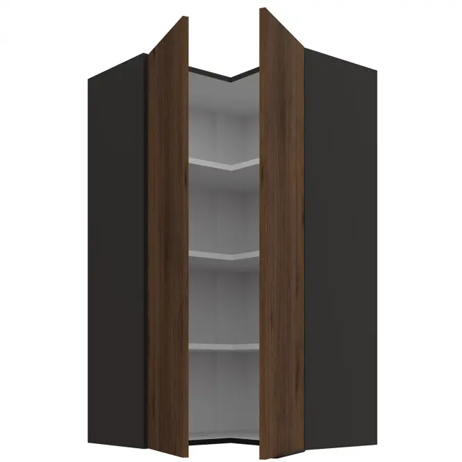 Konyhaszekrény Monza dió okapi 60x60 GN-108 2F (90°)