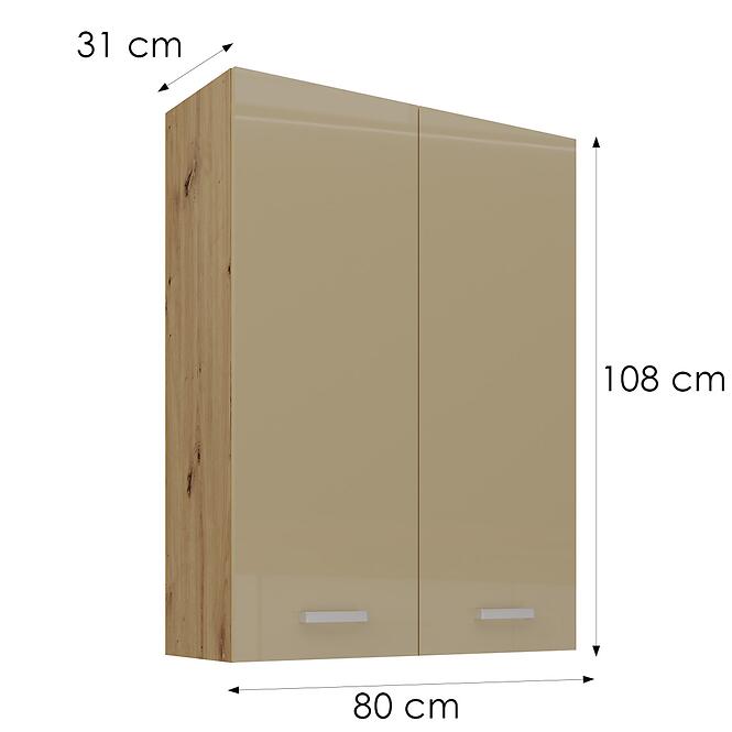 Konyhaszekrény artisan cappucino 80G-108 2F,3