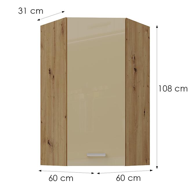 Konyhaszekrény artisan cappucino 60x60 GN-108 1F (45°),3