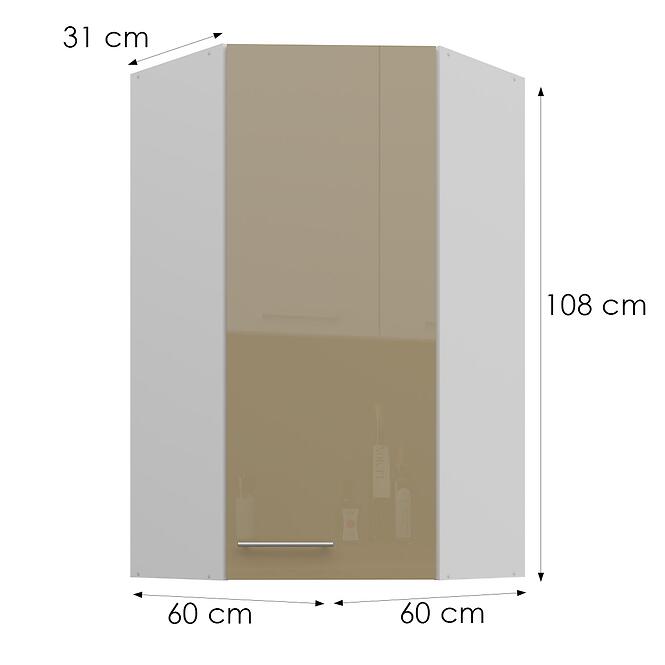 Konyhaszekrény Lara cappucino 60x60 GN-108 1F (45°),3