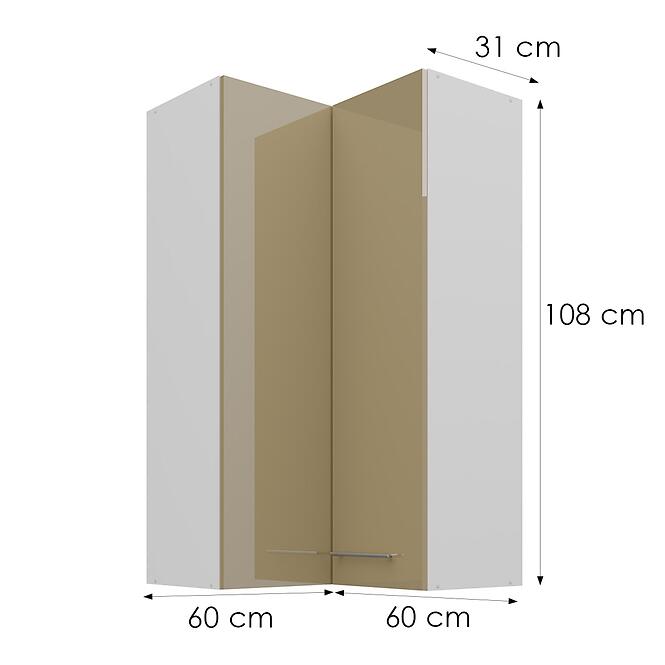 Konyhaszekrény Lara cappucino 60x60 GN-108 2F (90°),3