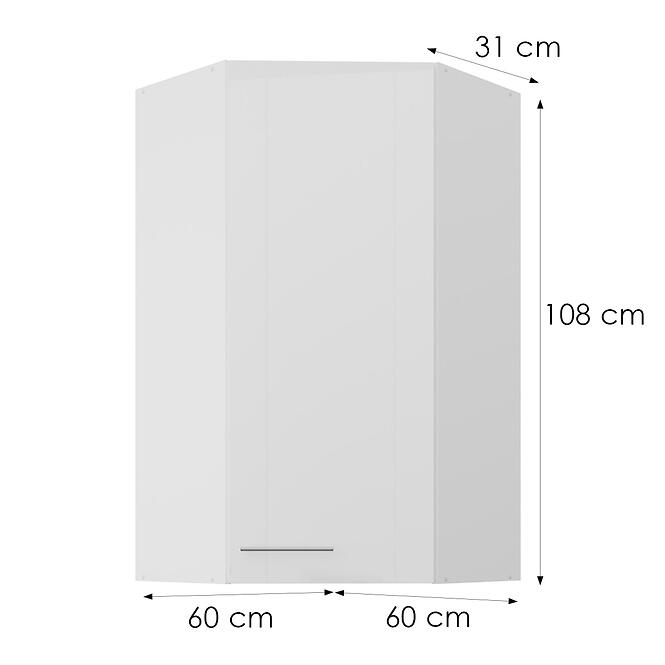 Konyhaszekrény Lara fehér 60x60 GN-108 1F (45°),3
